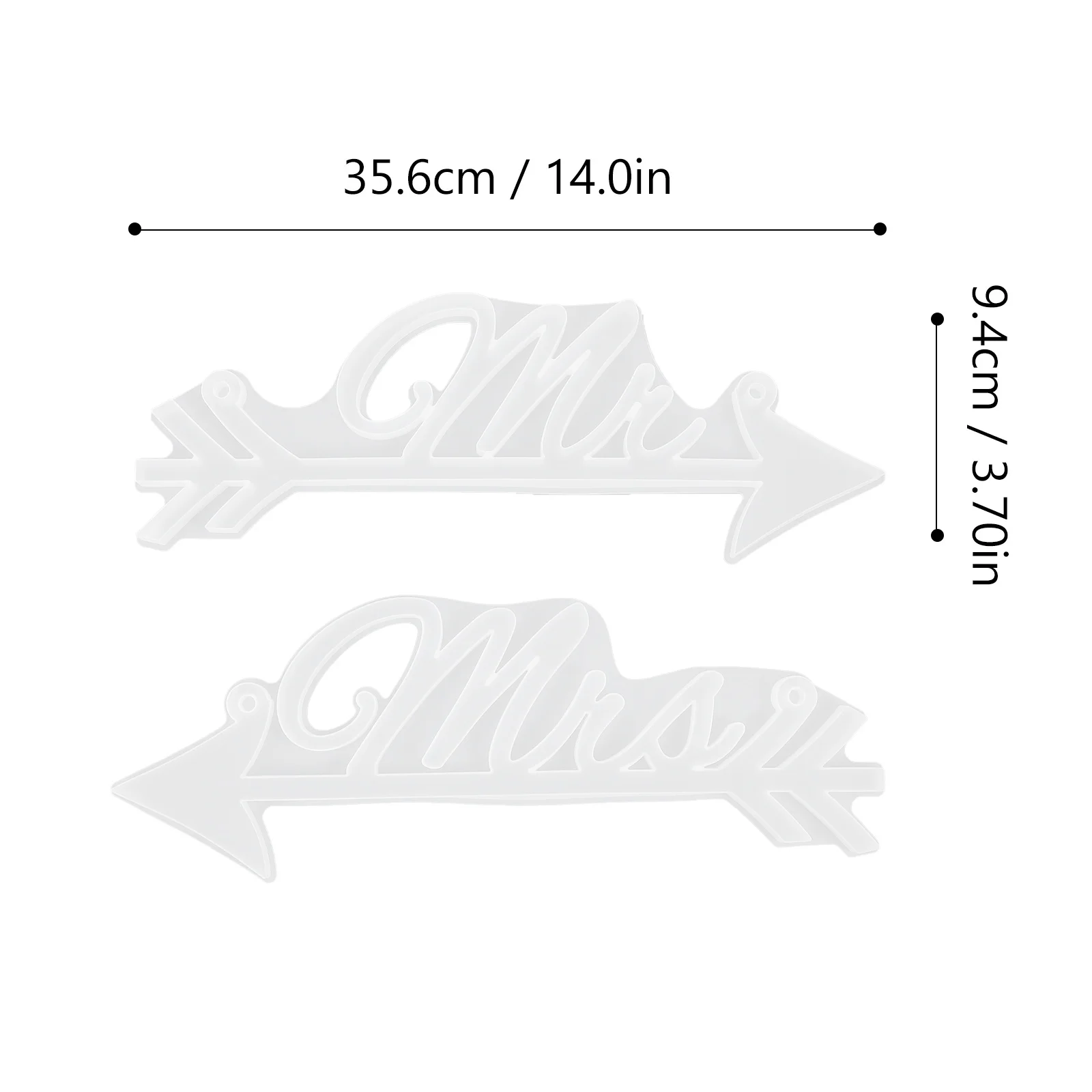 2 قطعة قالب علامات تعليق السهم لتقوم بها بنفسك كريستال الايبوكسي السيد السيدة رسائل قالب من السيليكون لصنع المجوهرات أداة الإكسسوارات الحرفية
