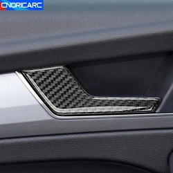 Carbon Fiber Car Styling Inside Door Armrest Handle Decoration Cover Trim For Audi Q5 FY 2018 -2022 Interior Accessories