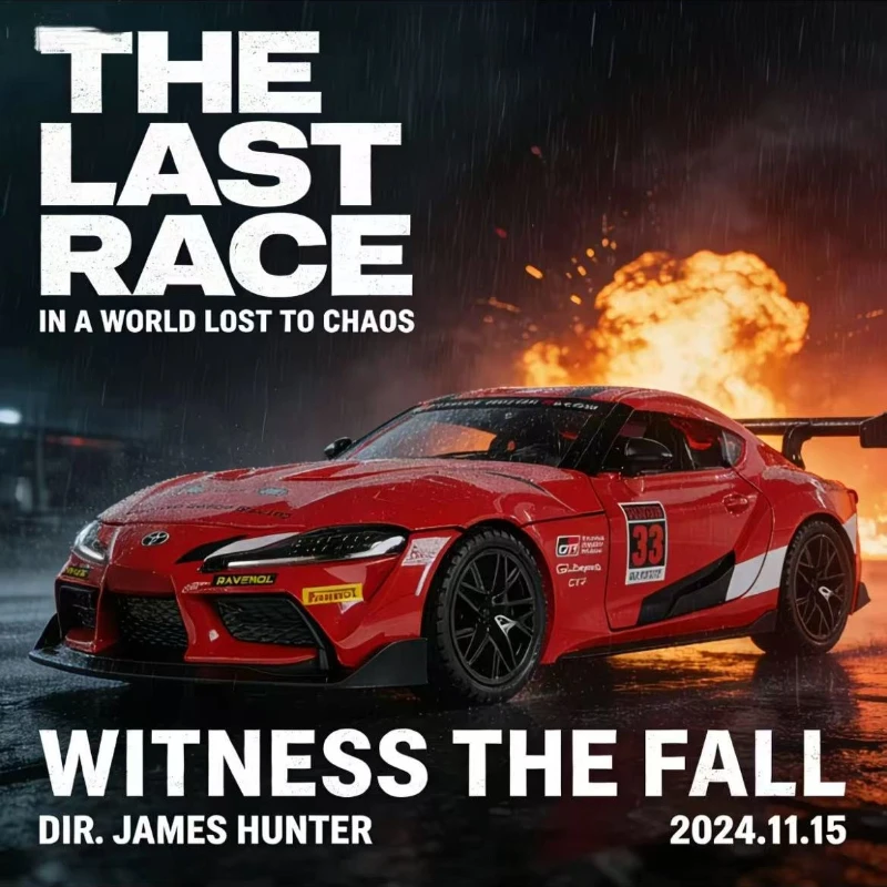 

1: 32 GT4 alloy sound and light sports car model desktop decoration fun toy children's birthday gifts high detail collection