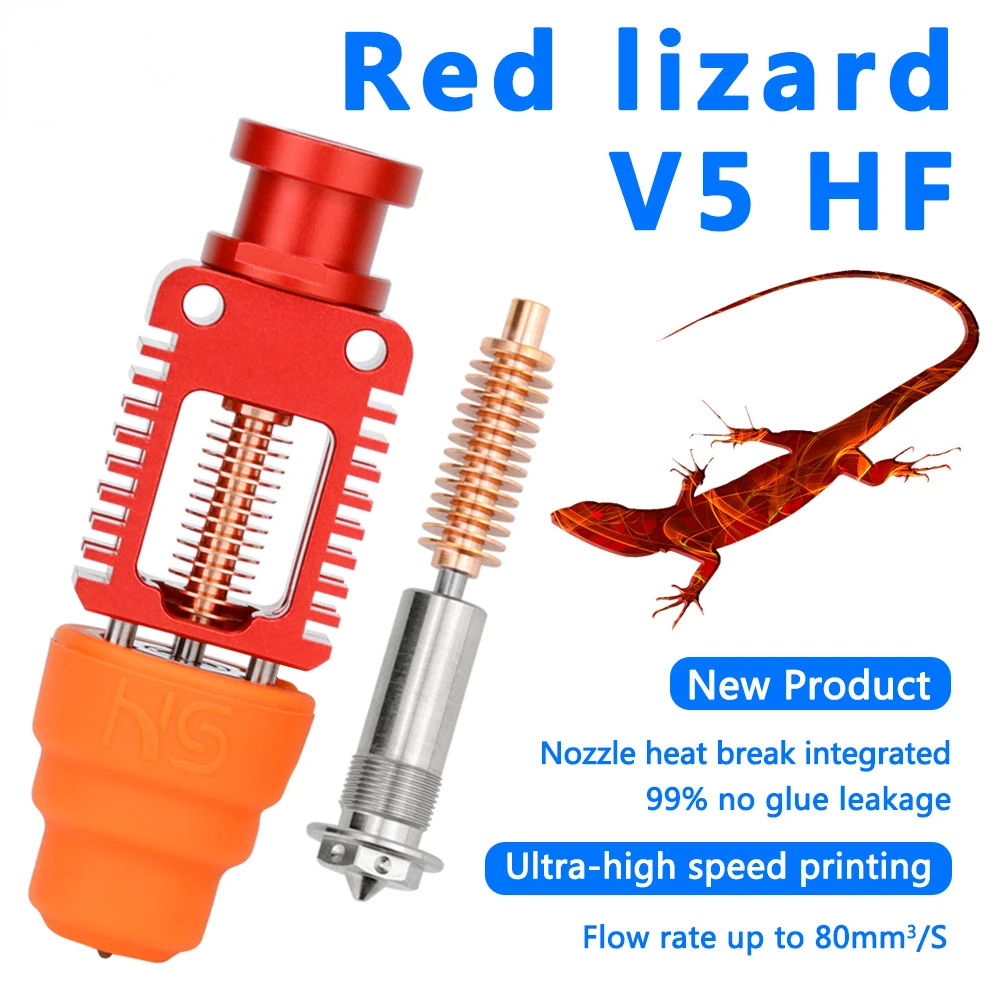 

Red Lizard V5 HF High Speed Extrusion Head Genuine Service Parts for Red Lizard V5 HF Hot End 3d Printer Parts