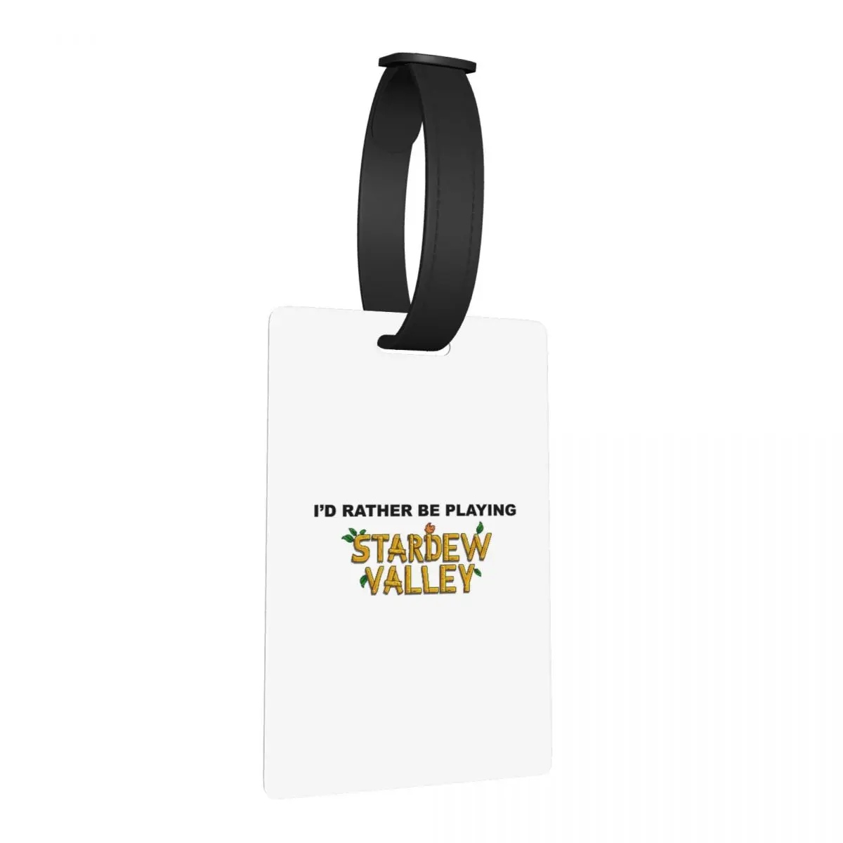 

I'd Rather Be Playing Stardew Valley Luggage Tags Suitcase Accessories Travel Baggage Boarding Tag Label Holder ID Name Address
