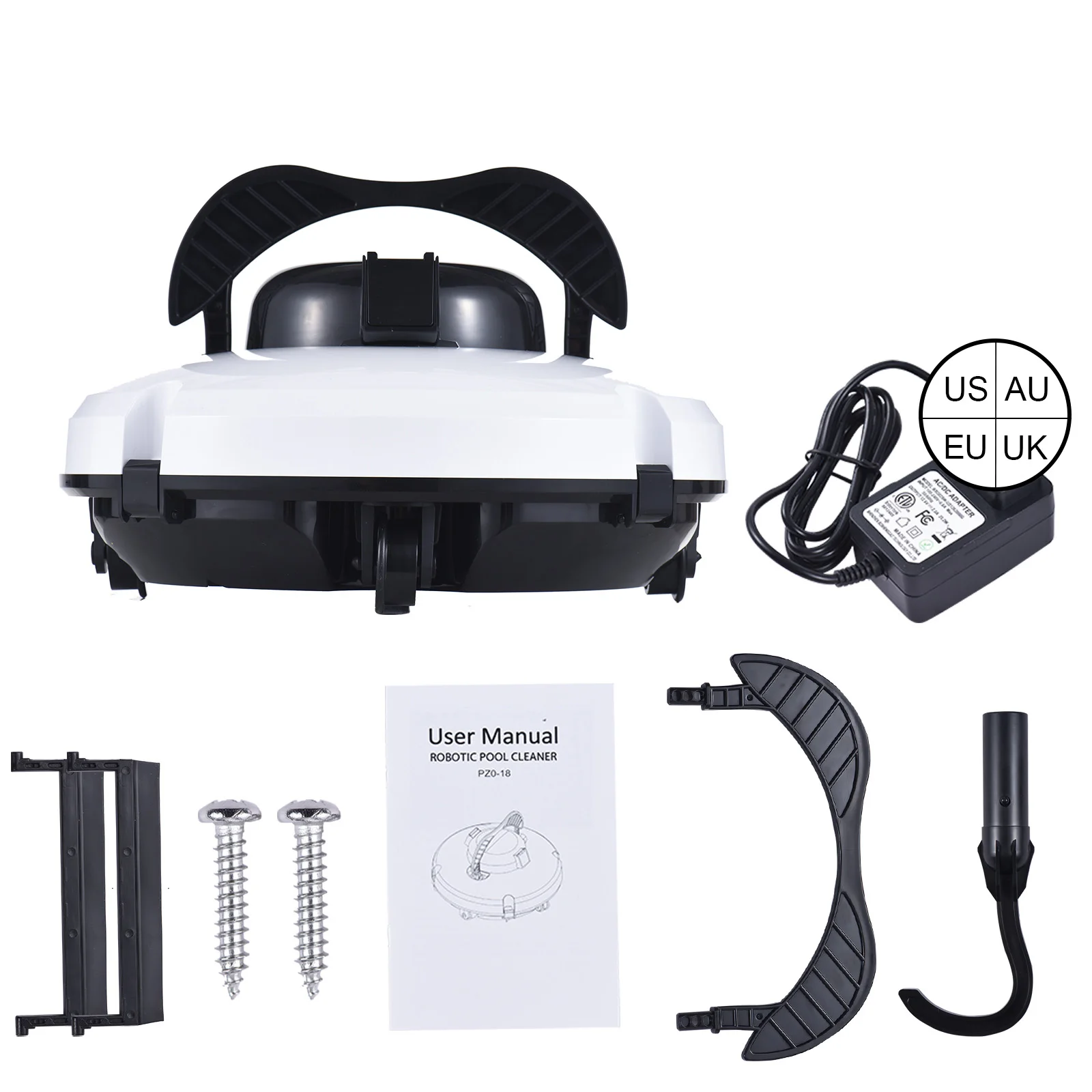 

KOSGHO Cordless Robotic Pool Cleaner IPX8 Waterproof Dual-Motor Strong Suction Self-Parking 120Mins Runtime Automatic Pool