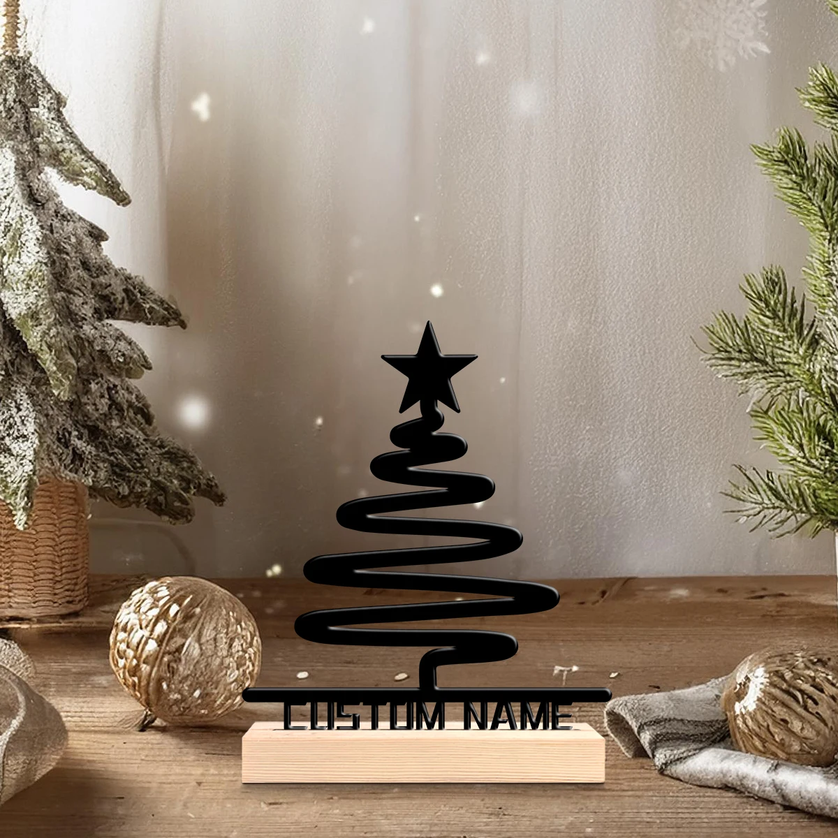 1 Buah Ornamen Logam Dasar Kay - Home Decor Tree ulasan dan harga