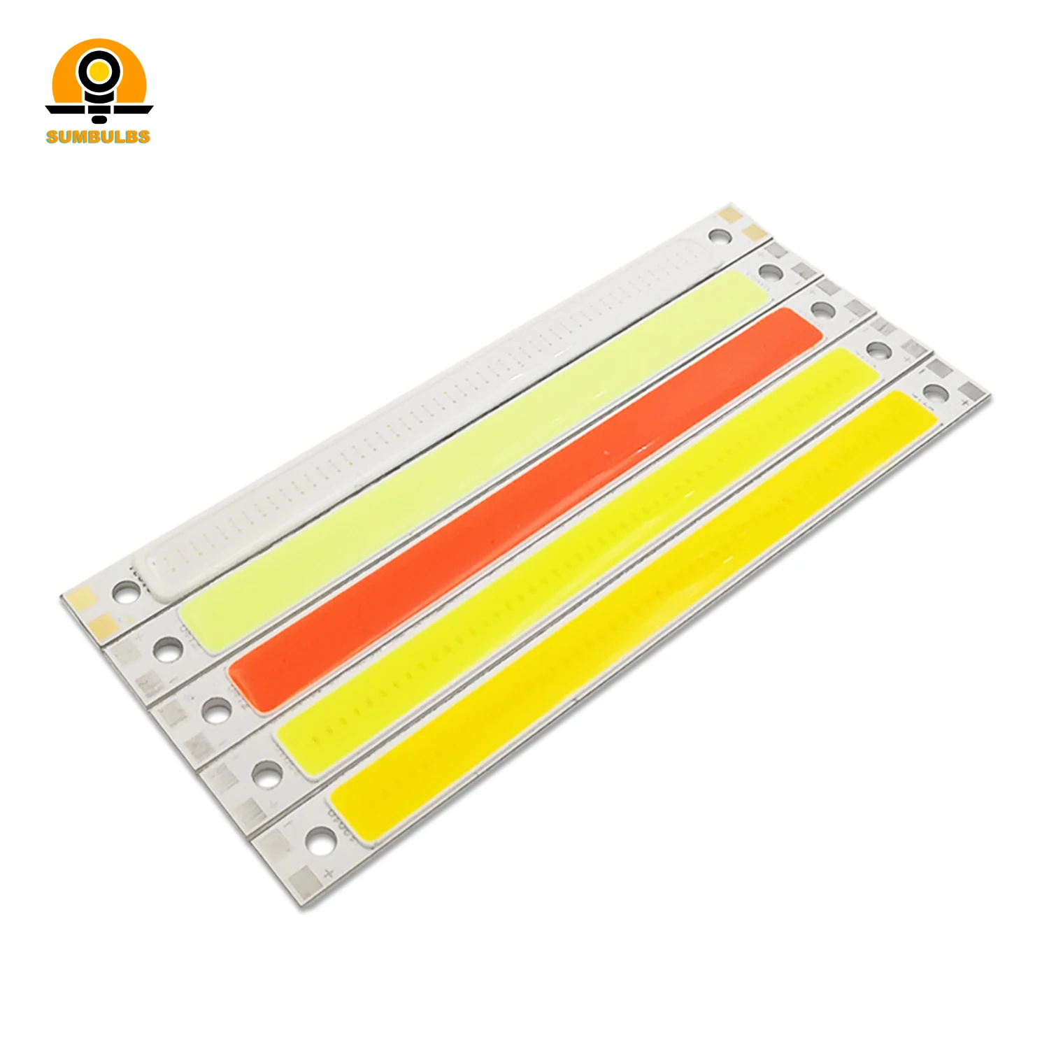 SUMBULBS 120x10mm DC 12V 10W COB Strip Light Source 6 Colors Available Emitting Diode Bulb for DIY  Bar LED Chip Lamp