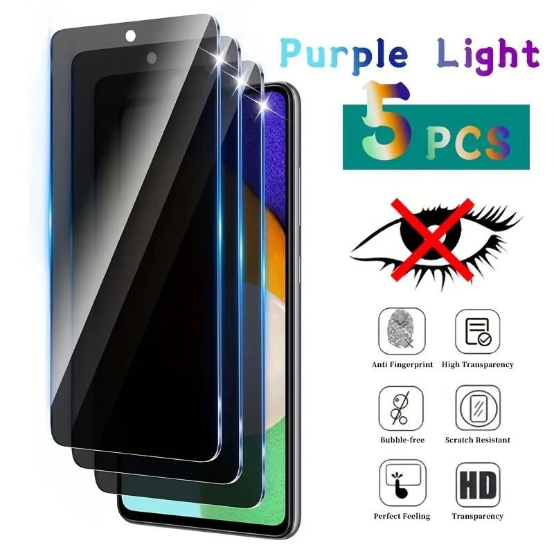 Mi Series Privacy Tempered Glass 5pcs Screen Protector Tool Kit for Xiaomi mi 11 10 9 8 Ultra Lite Pro i X  T S SE HD Anti Spy
