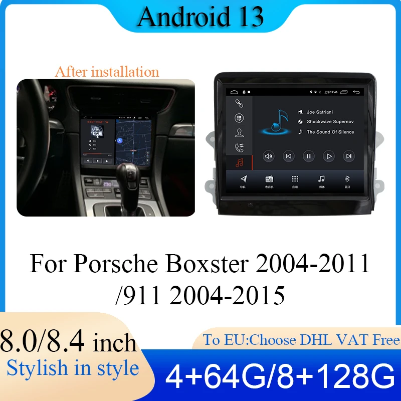 

Android 13 For Porsche Boxster 2004-2011 Carplay Auto Car Multimedia Player Radio Navigation With IPS HD Screen Car play 4G