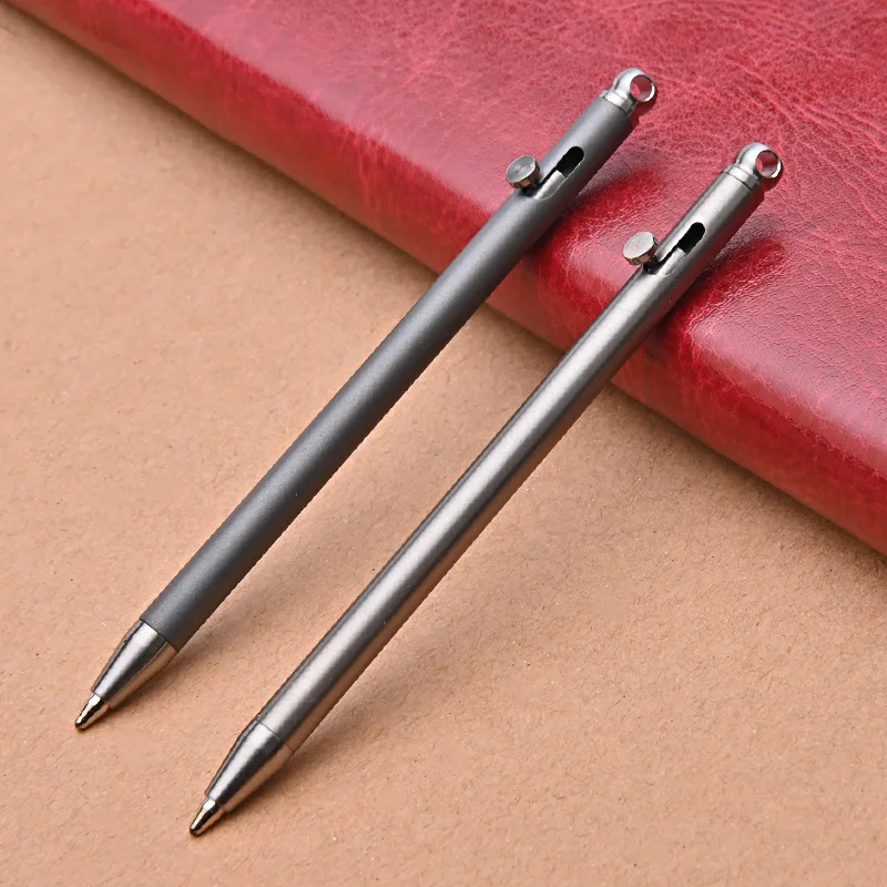 Titanium alloy mini bolt pen EDC portable keychain pendant portable travel pocket pen signature ballpoint pen