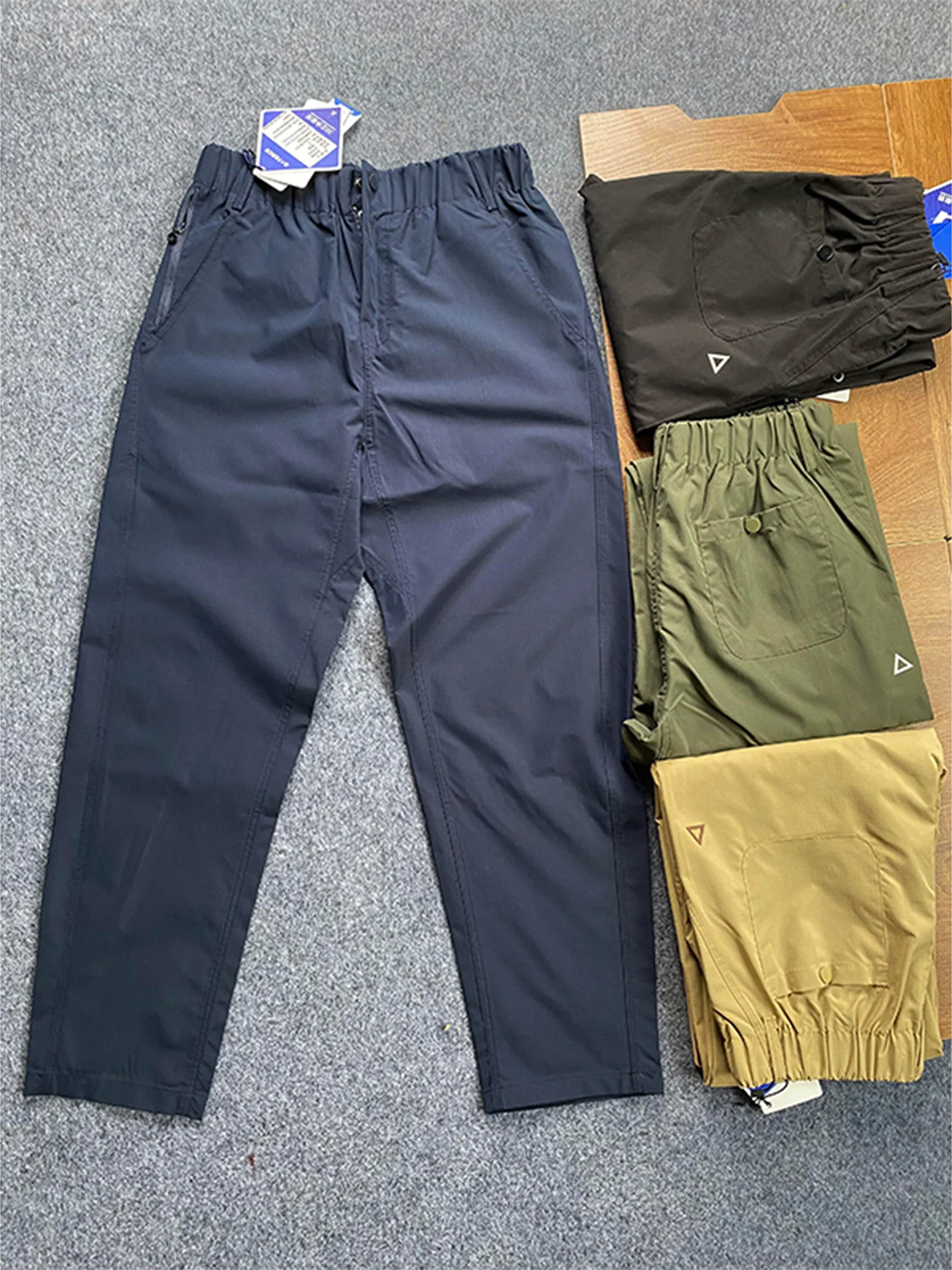 Caucasian Fit Hiking Pants Men's Outdoor Soft   Jacket Color Climbing Trousers Three-Point Resistance Casual Pants