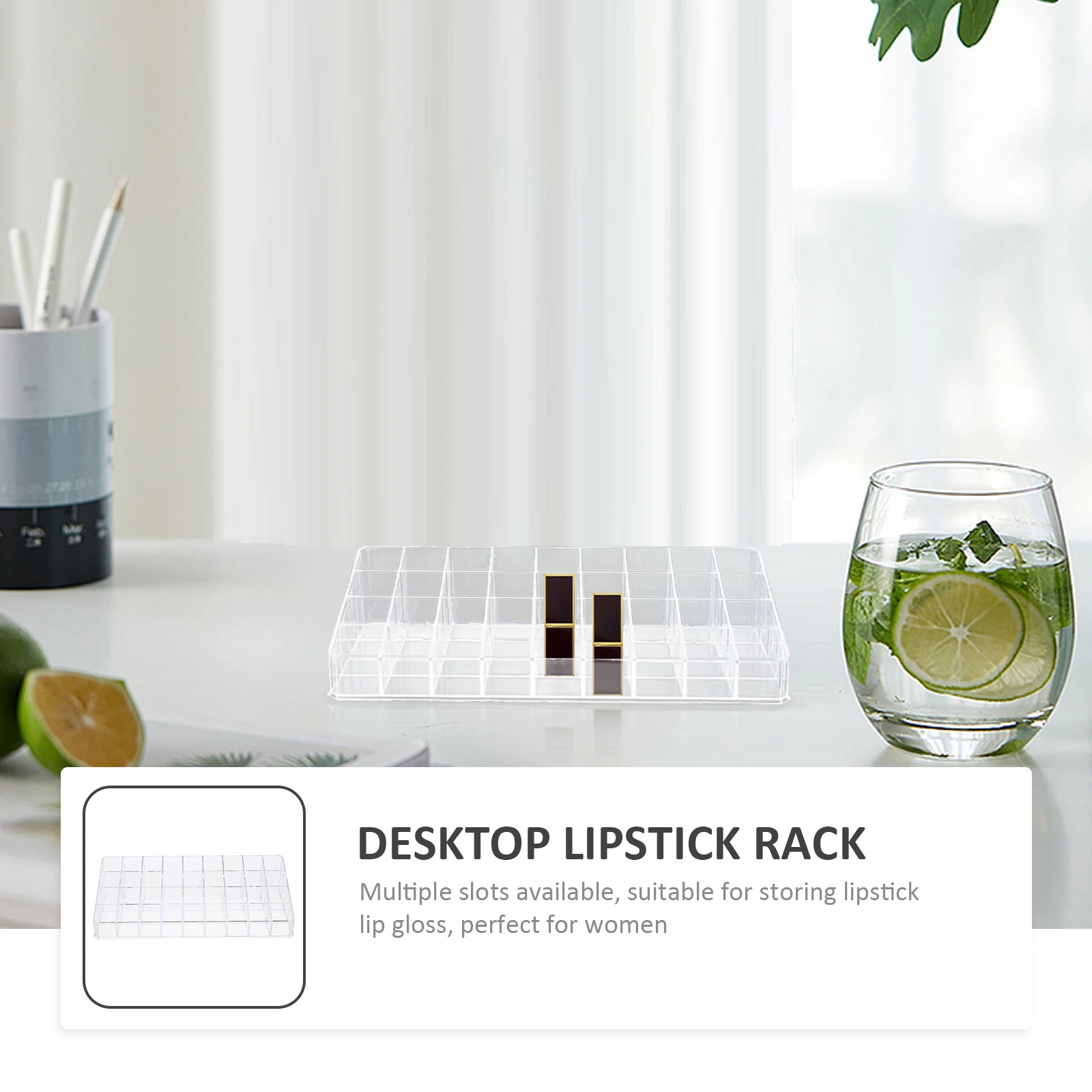 

36 Grids Organizer Box Desktop Makeup Storage Rack Multi-Grid Holder Household Lipstick Stand Ps Material Lipstick Accessory