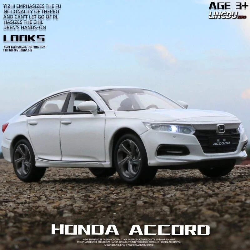 1:32 HONDA Accord Alloy Car Model Diecasts & Toy Vehicles Metal Car Model Collection Sound and Light Simulation Childrens Gifts