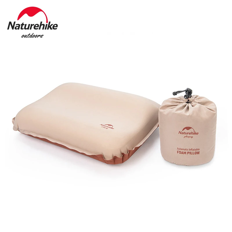 Naturehike Pillow Portable Sponge Inflatable Pillow 3D Tofu Camping Pillow Ultralight Sleeping Travel Pillow Hiking Air Pillow