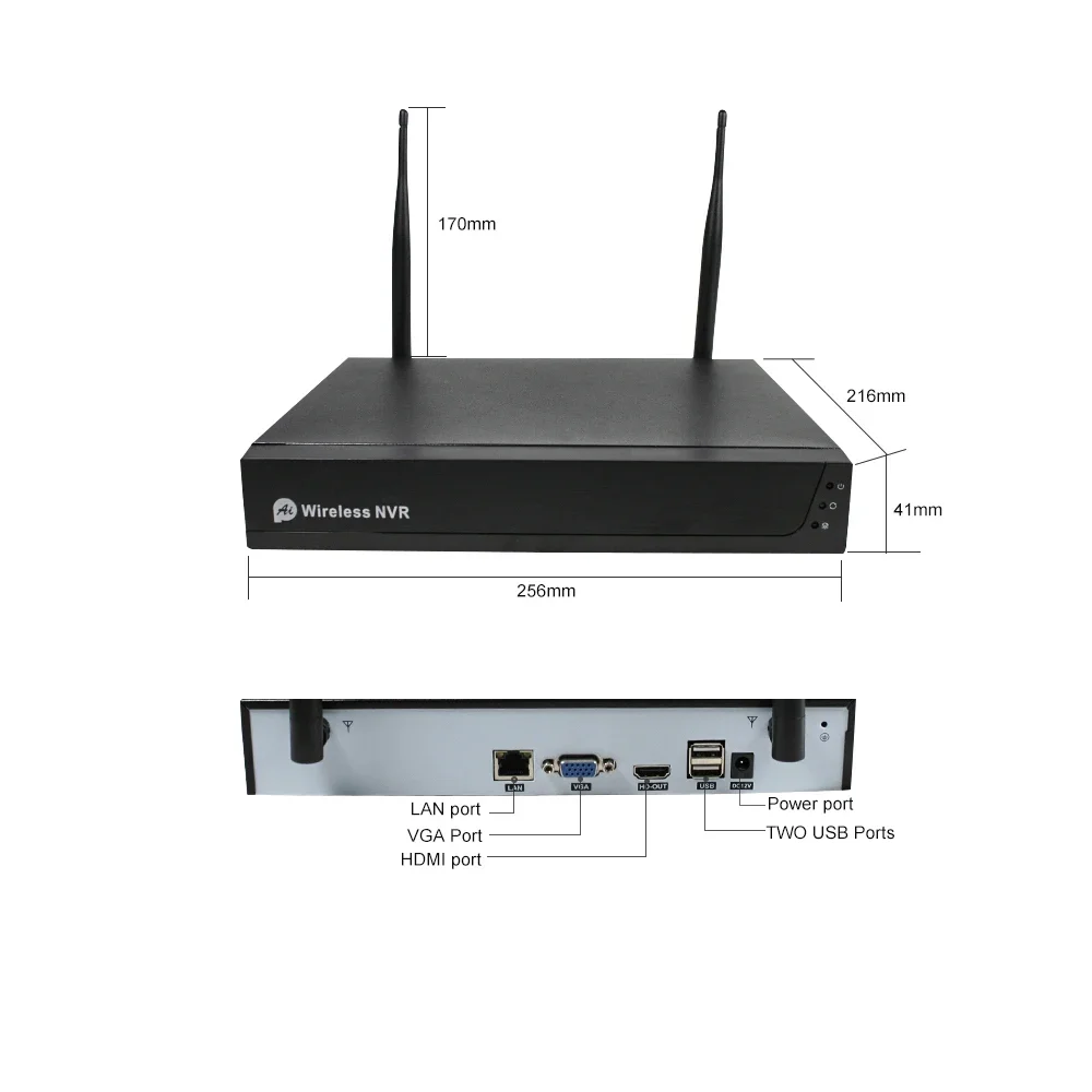 Sistema di sorveglianza CCTV di sicurezza esterna 1080P Kit NVR per videoregistratore di rete a 8 canali Set di telecamere Wifi a 8 canali