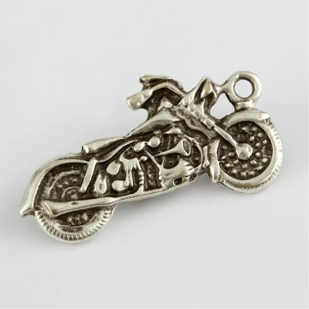 Motor Bike Figured Silver Plated Bracket 1 Pcs