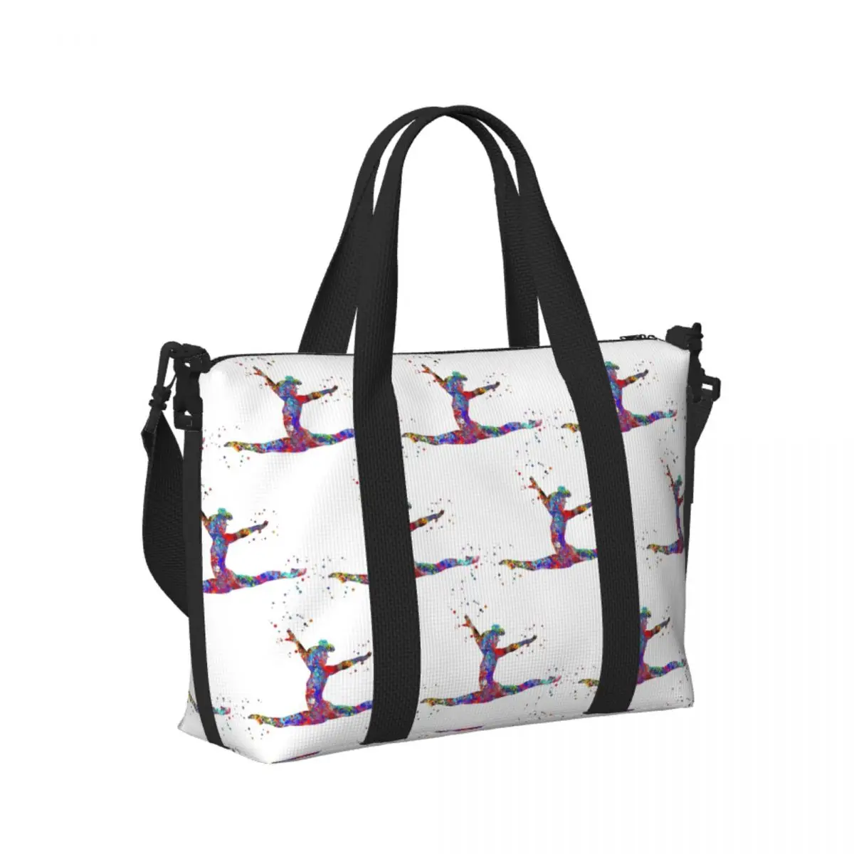 

Пользовательские гимнастические девушки, акварельная гимнастика, пляжная дорожная сумка, сумки-тоут для спортзала, спортивная женская дорожная сумка для покупок