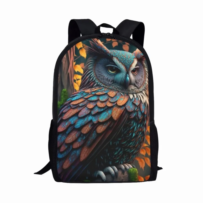 Owl Print Design Backpack Student School Bag Youth Man Woman Travel Rucksacks Student Computer Bag Daily Casual Backpacks