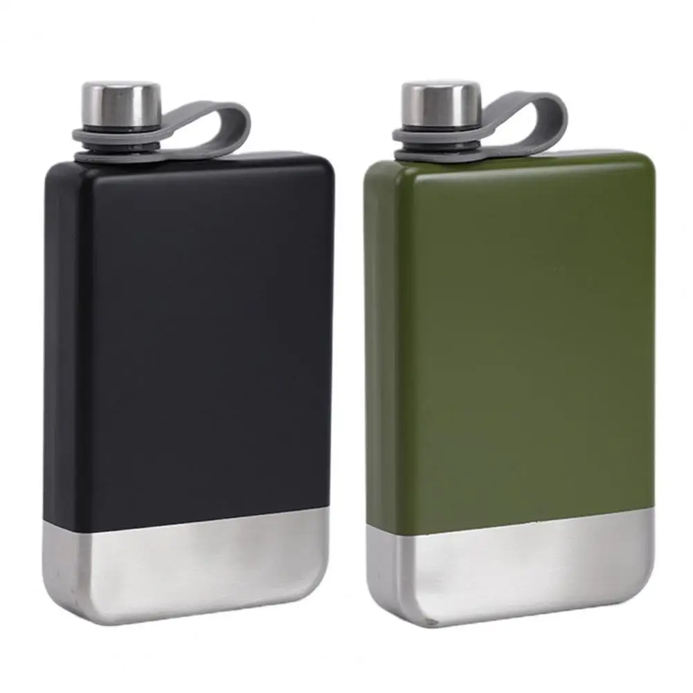 9 Oz Leak-proof Hip Flask with Screw Down Cap 304 Stainless Steel Tour Whiskey Wine Hip Flask for Travel