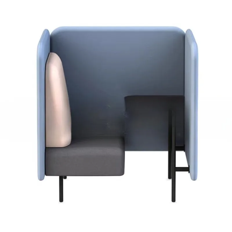 

High backrest single sofa workstation with small table
