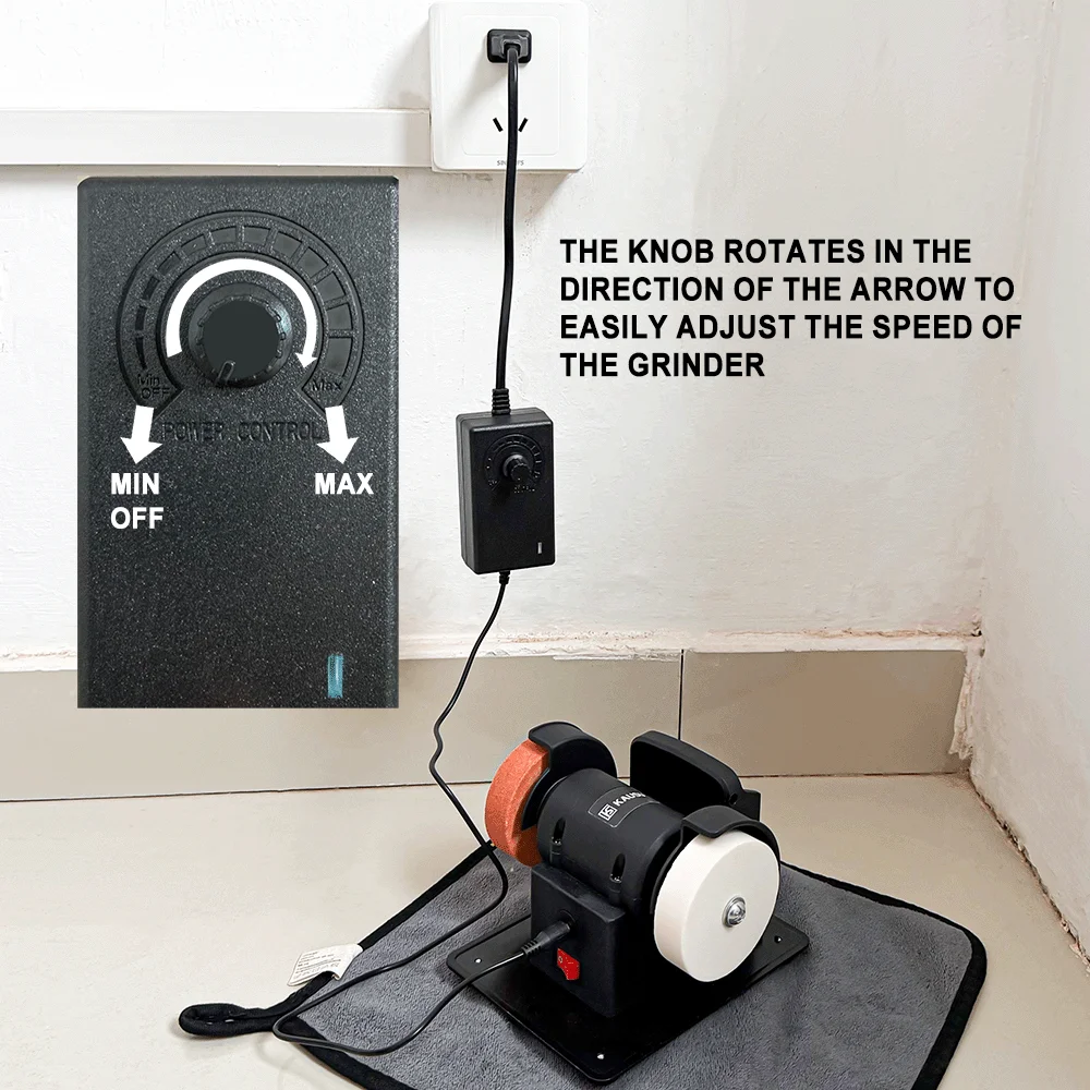 Dual-Wheel Mini Grinder 100/120 Mesh Wheels 21V/60W Dual Power Compact Sharpening Tool With Power Adapter For Makita 18V Battery