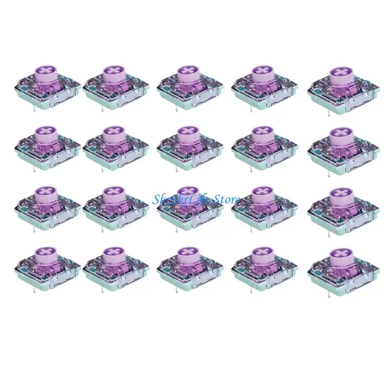E65E Keyboard Switches Part with Stem, Clear Top, and 10 X 10 Mm Body for Repair Work, Spare Use, and Service Tasks