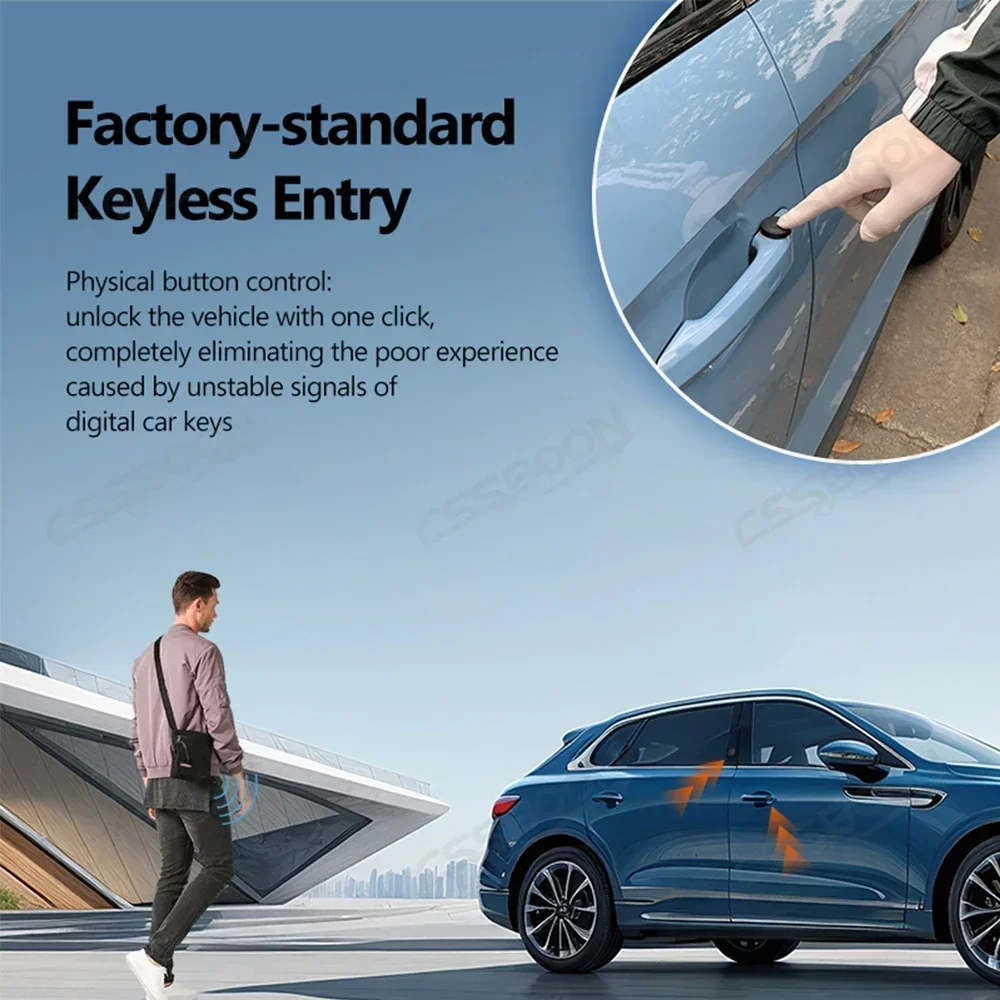 Smart Wireless Digital Car Key Support Phone APP Keyless Access for Universal Vehicles, Electric Cars Physical Button Entry