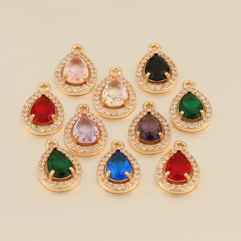 

Cordial Design 50Pcs 12*19MM Jewelry Accessories/CZ Charms/DIY Making/Drop Shape/Crystal Pendant/Hand Made/Earring Findings