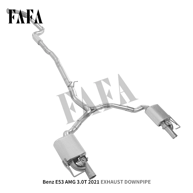 For E53  3.0T 2021 Exhaust System at the Tail Section of the Original Valve Base Exhaust Muffler with Heat Insulation