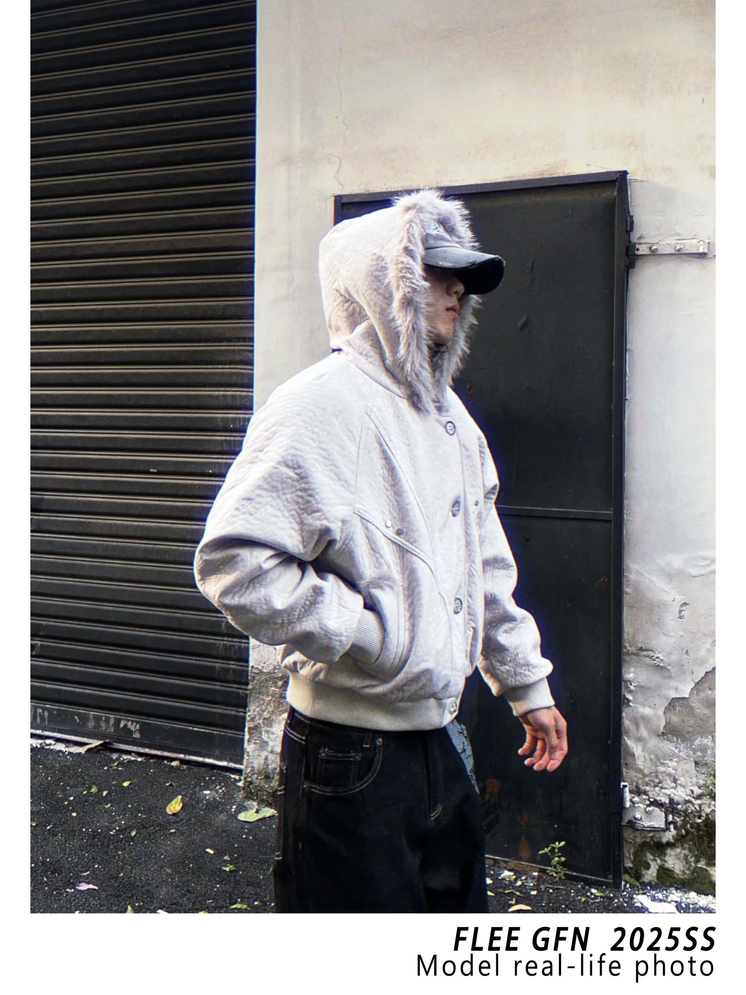 Cappotto unisex con cappuccio casual allentato in pile ispessito con tendenza alla moda retrò americana invernale