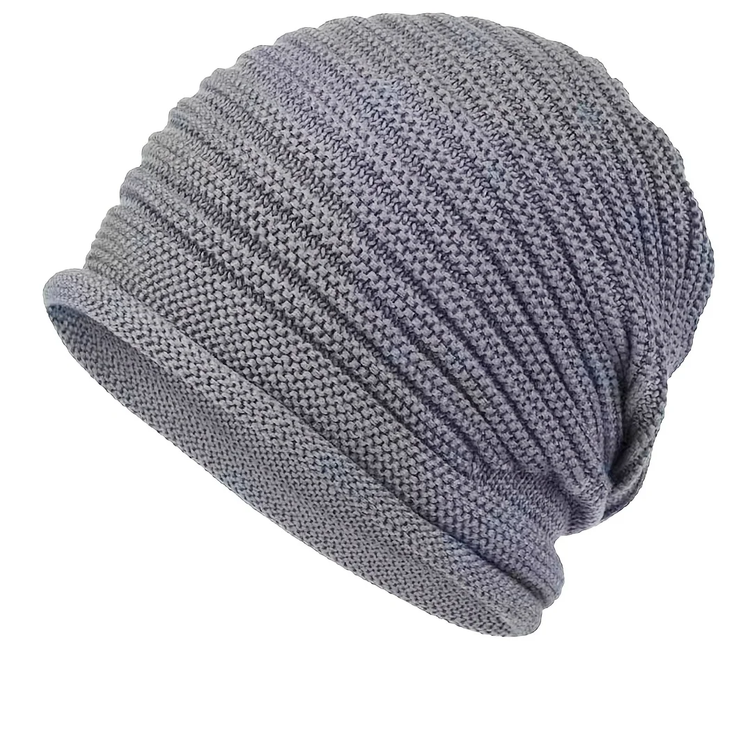 Doppellagige, gestrickte, warme Mütze für Damen und Herren – randlose Outdoor-Fahrradmütze, die warm hält und vor Kälte schützt. – Detail 4