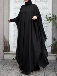 ZANZEA moda donna Eid Mubarek abiti musulmani Robe Abaya manica lunga Hijab abiti Abayas Chiffon per le donne abbigliamento isamico