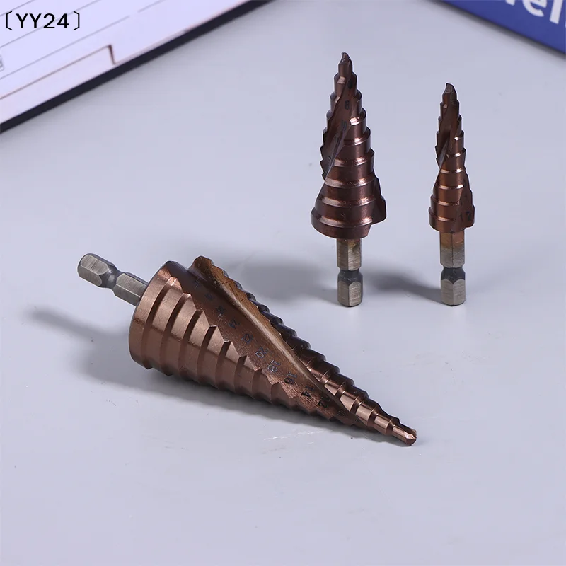 

WongYY24ováлод4-12/4-20/4-32 мм Ступенчатое сверло со спиральной канавкой M35 Кобальтовое ступенчатое сверло по металлу Коническое сверло HSS Сверло с титановым покрытием