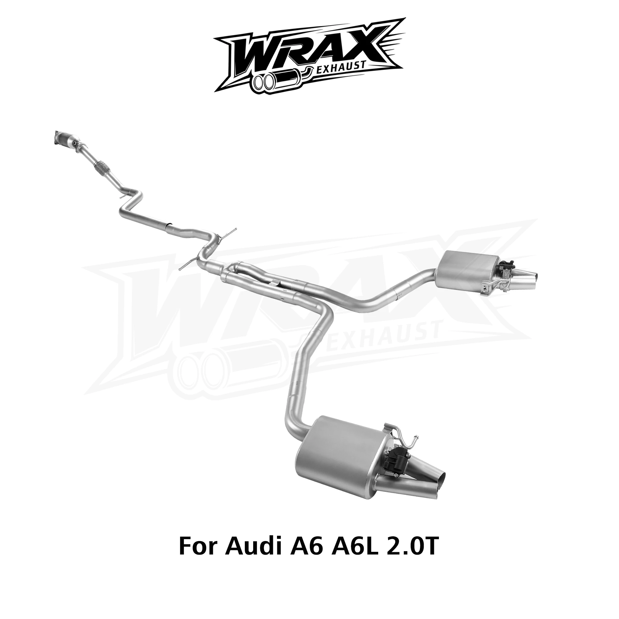 

WRAX Stainless Steel Complete Exhaust for Audi A6 A6L 2.0T Catalyzed Downpipe with Catback System Plug-and-Play