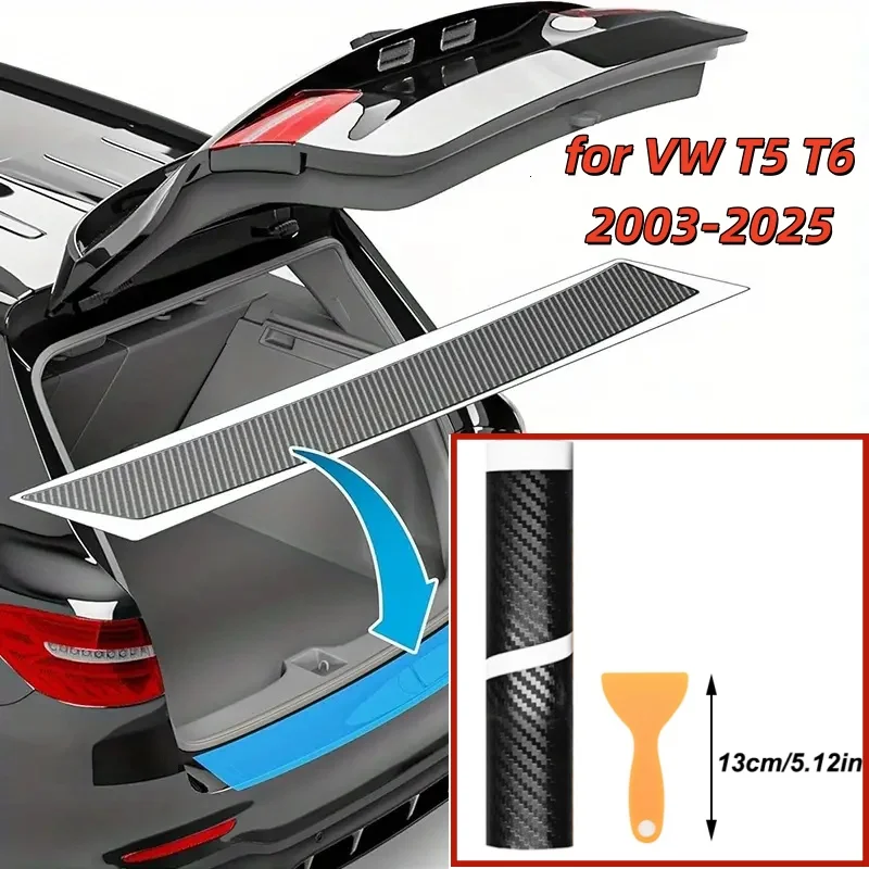 

For VW T5 T6 2003-2025 Car Bumper Protector Carbon Black With Tool Kits Rear Bumper Guards Cars Anti Scratch Paint Protector
