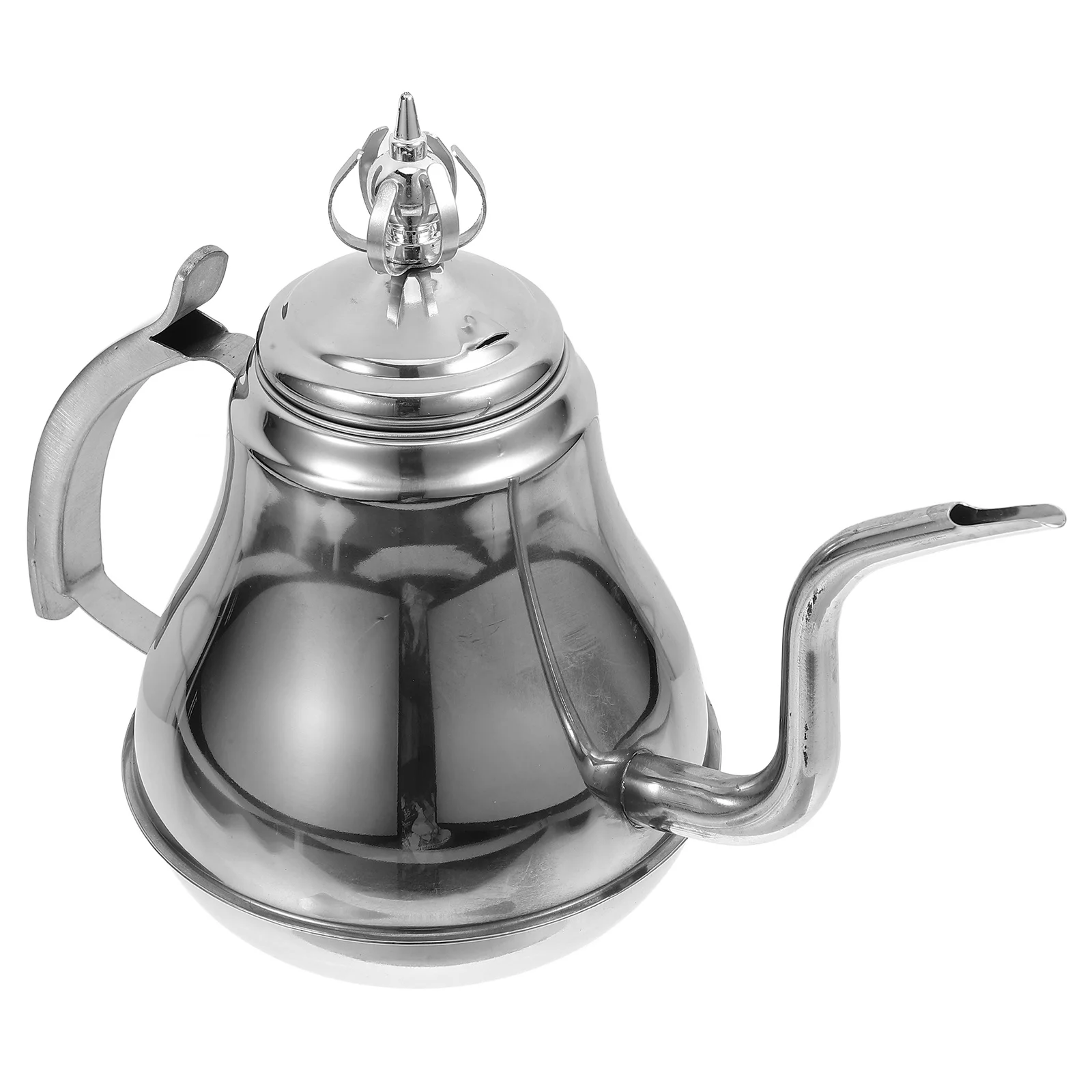 

Stainless Steel Tea Pot Gooseneck Infuser Teaware Heat Resistant Chic Modern Design Home Office Travel Brewing