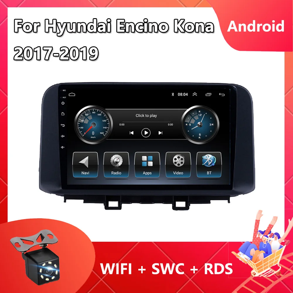 

10.1" IPS Touchscreen Car Radio For Hyundai Encino Kona 2017 2018 2019 GPS Navigation Rear View Camera Steering Wheel Controls