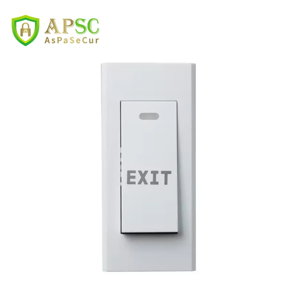 NO/NC/COM Narrow Exit Button Wall Mount Exit Button Push Door Release Exit Button Switch For Electric Access Control System M3D