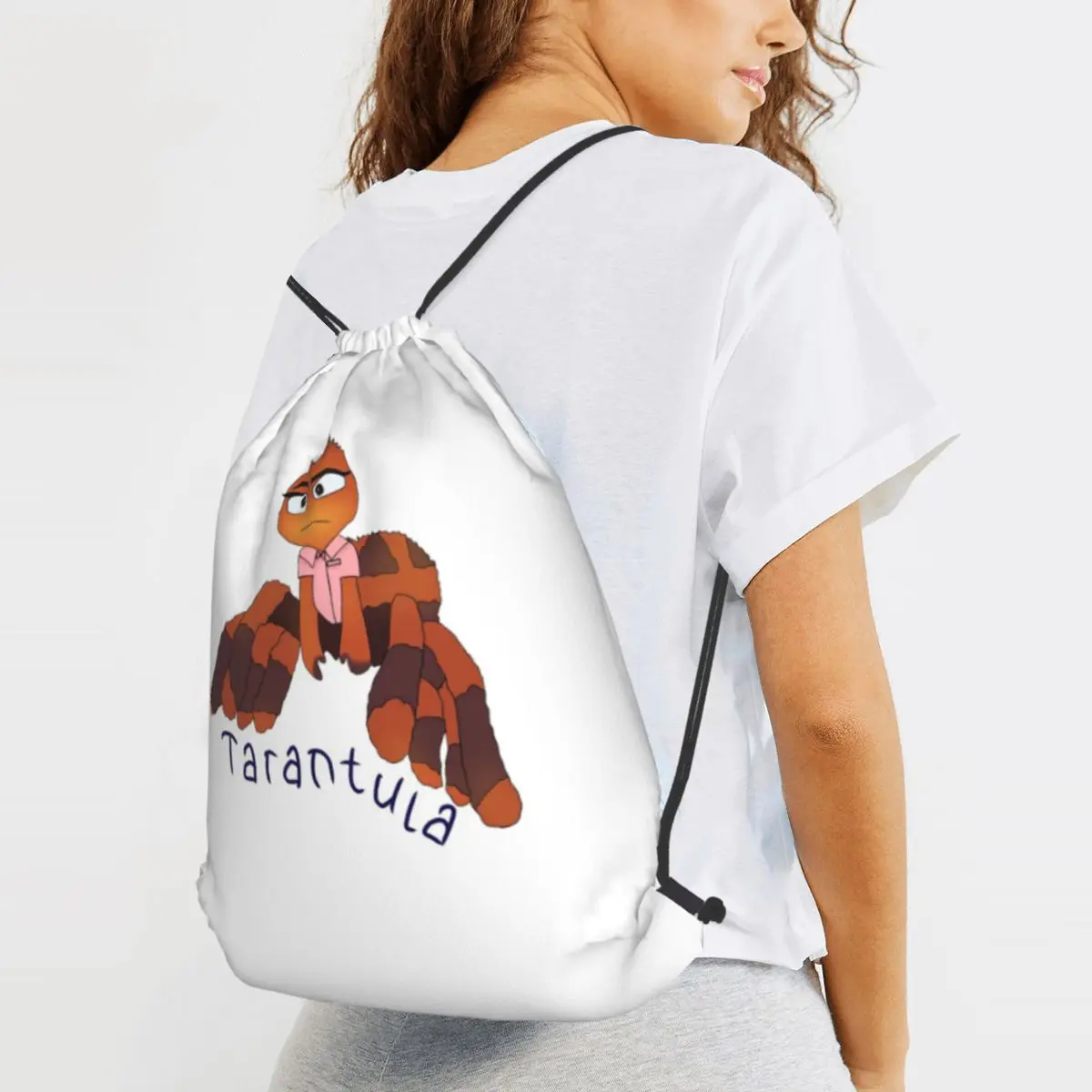 Ms Tarantula Bad Guys Movie Backpacks Fashion Drawstring Bags Shoes Bag Book Bags for Man Woman School