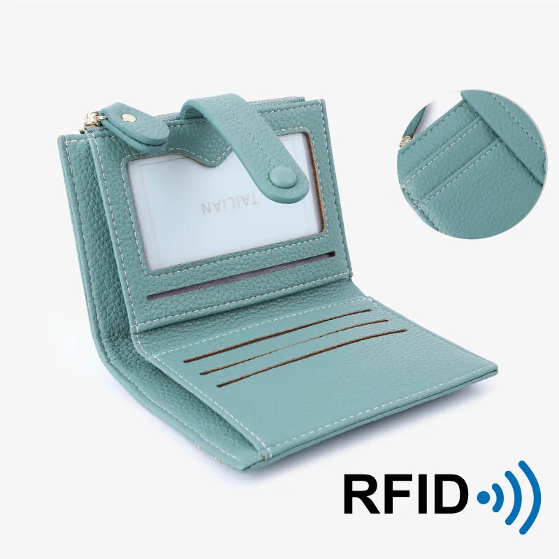 Asulike-Bolsas multi-cartões para mulheres, design dobrável, conveniente carteira para senhora, proteção RFID, suporte de cartão de grande capacidade