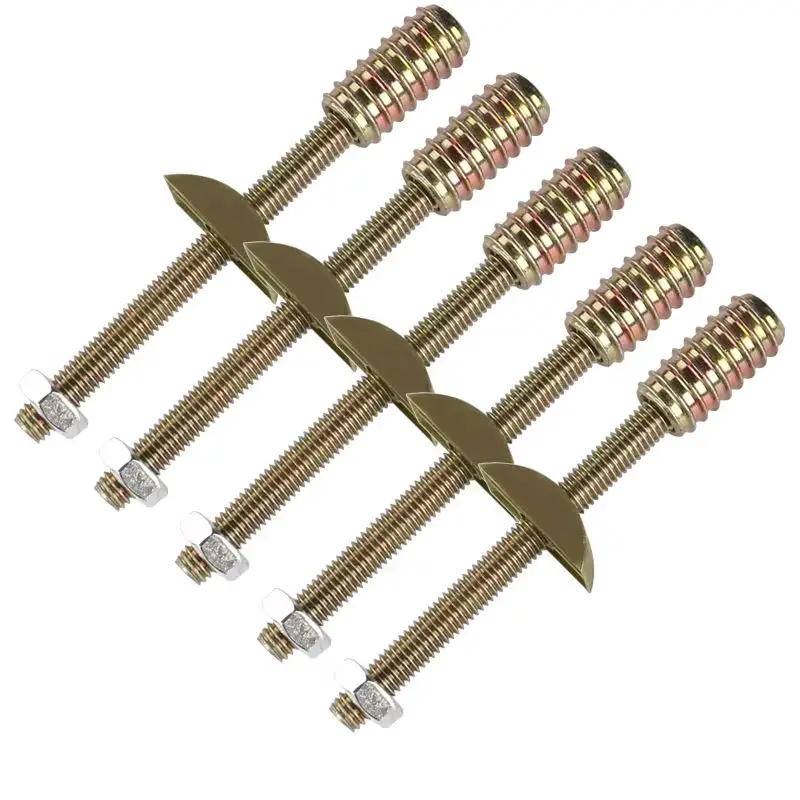 حار 50 مجموعات 4 في 1 M8 * 95 الأثاث الأجهزة السرير ربط مسامير المكسرات والمسامير مجموعات خزانة خزانة السرير مجلس تجميع تركيبات #3