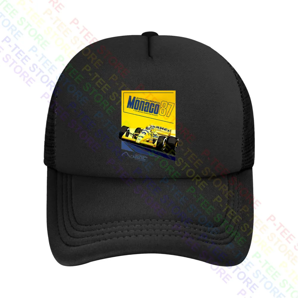 Tributo Ayrton Senna Pilota Formula Gran Premio Montecarlo 1987 Baseball Cap Snapback Caps Knitted Bucket Hat