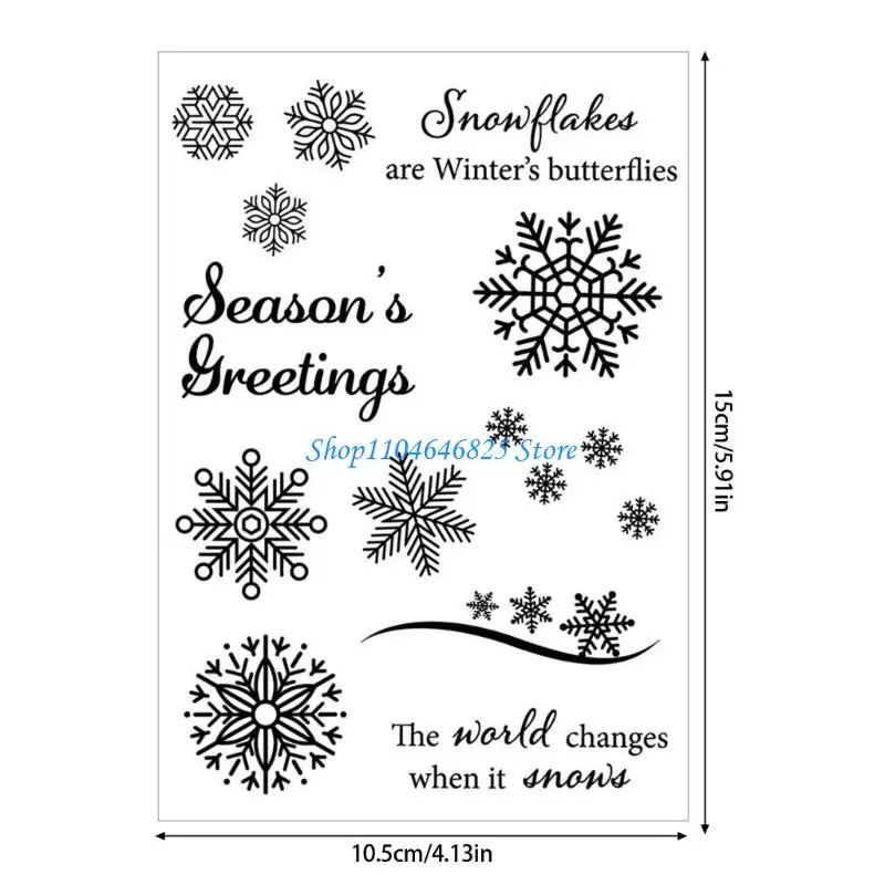 7Pcs Christmas Clear Silicone Stamper for Card Making Scrapbooking Stamping Tool