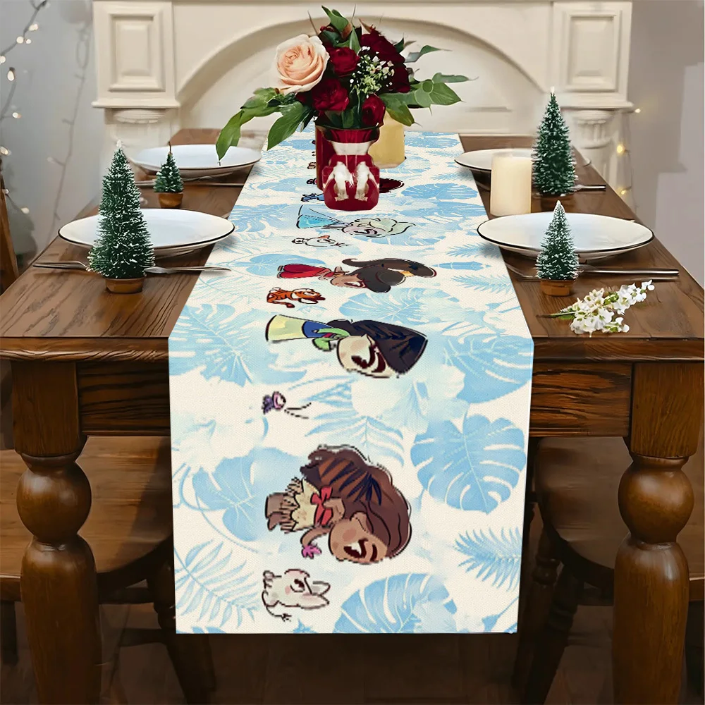 

1 Piece Disney Princess Pattern Square Tablecloth, Washable Table Runner, Suitable for Dinner Parties, Family Gatherings, Home Decoration, Birthday Party Decoration