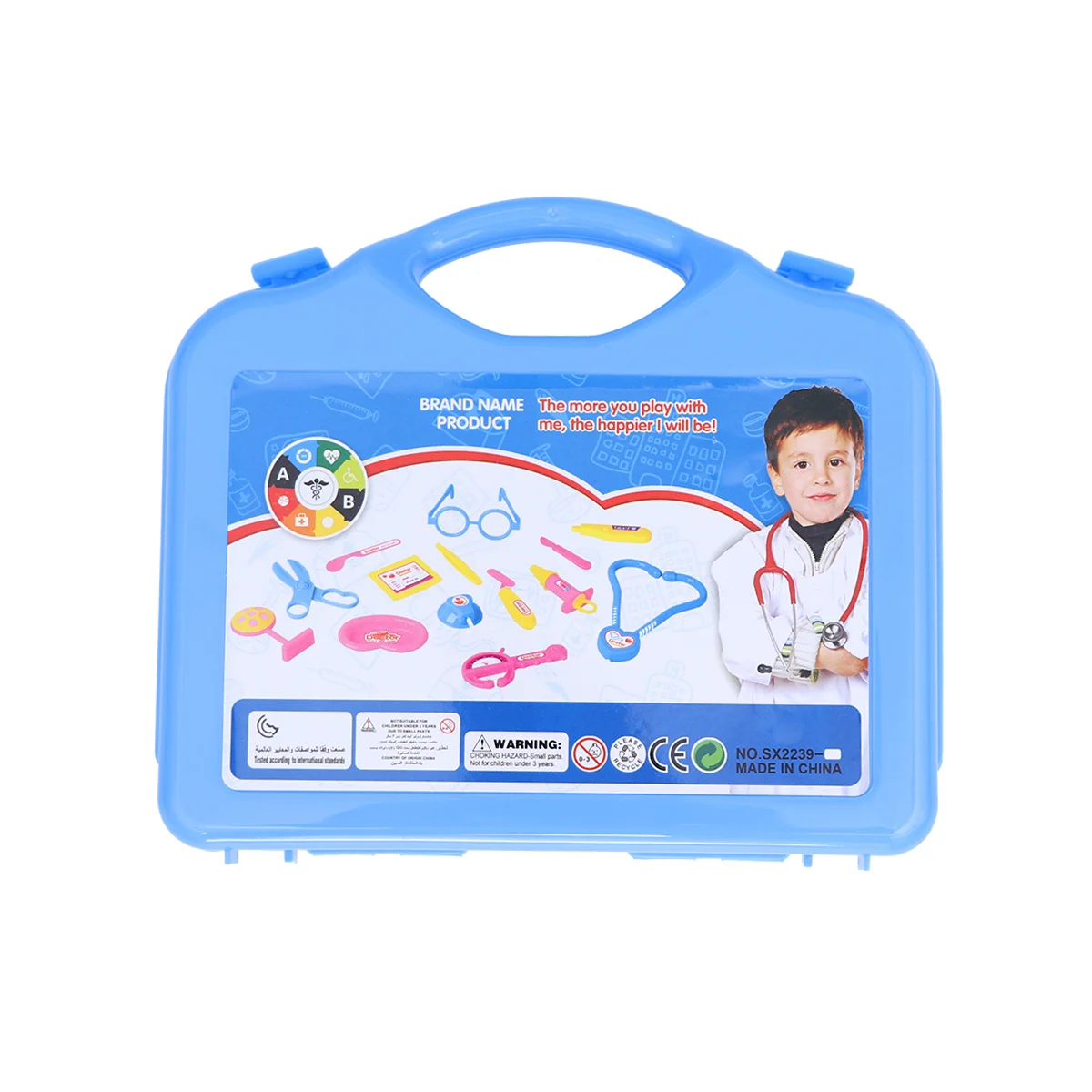 

Kids Doctor Pretend Play Set with Stethoscope Thermometer and Tools in Storage Case for Role Play Medical Kit Blue
