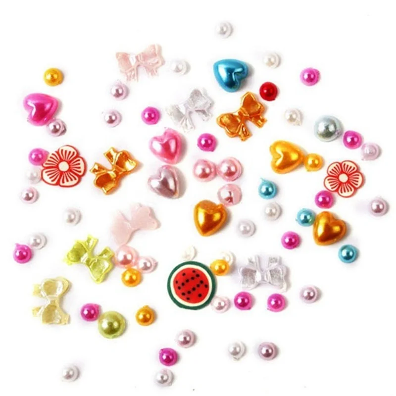 

Y15A 4800Pcs Wheel Mixed 3D DIY Nails Glitter Shining Rhinestones Art Tips Decoration
