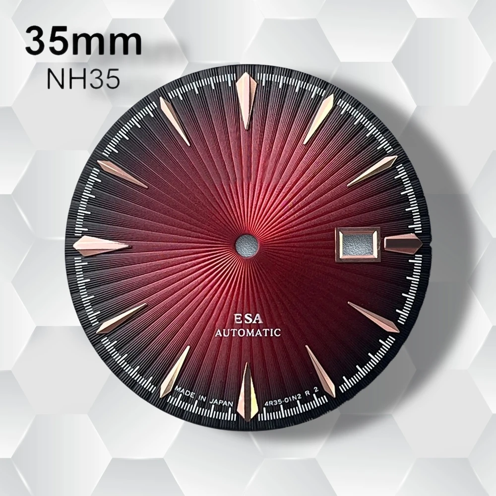 35mm S Logo Cocktail Dial Suitable for NH35 Automatic Movement Vertical Grain Dial High-Quality Watch Modification Accessories