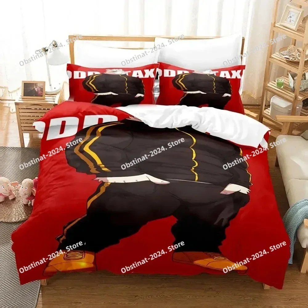 3D Anime Odd Taxi Bedding Set Print Bed Set With Pillowcase Bed Duvet Cover Soft Single Double Queen Super King Size Boys Adult