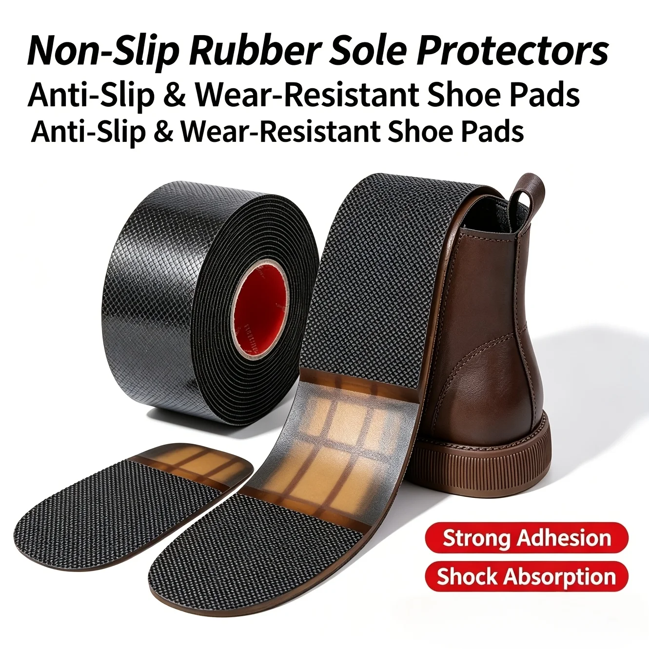 1 Roll Rubber Anti-Slip Sole Stickers Shoe Bottom Sticker Shoe Sole Pads Non-Slip Shoe Pads Anti-Slip Shoe Bottom Pads Shoes