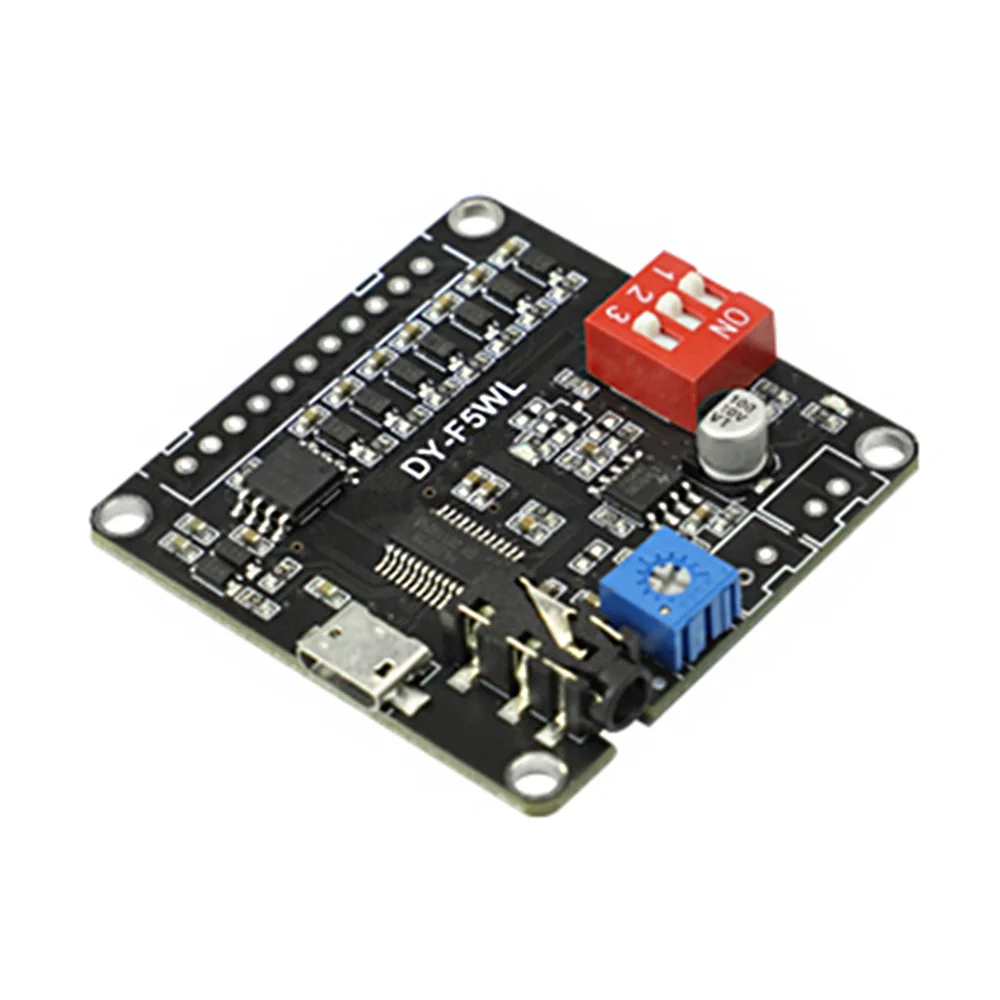 Imagem -03 - Módulo de Controlo de Reprodução de Mp3 de Voz Gatilho Um-para-um Classe d Áudio Personalizado F5wl para Mp3 Wav Armazenamento 32m 5w 9-way dc 75v
