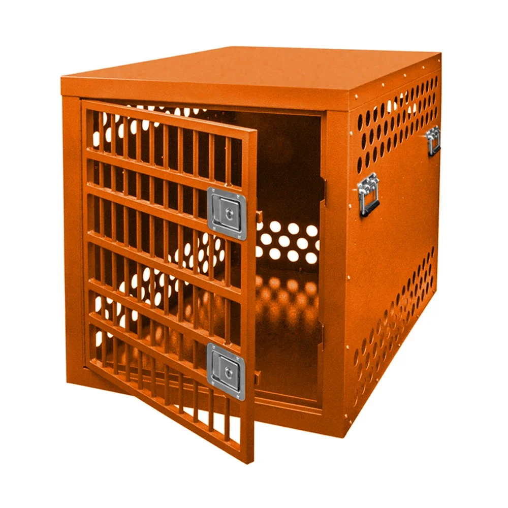 

Airline Classic Pet Carrier for Pickup Trucks 304 Stainless Steel Dog Kennel Cage with Button Closure Metal Steel Dog Box