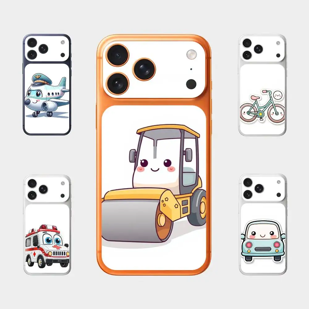 

Kawaii Vehicles For iPhone 17 Pro Max Full Back Cover Decal Wrap Skin Rear Protective Sticker Film