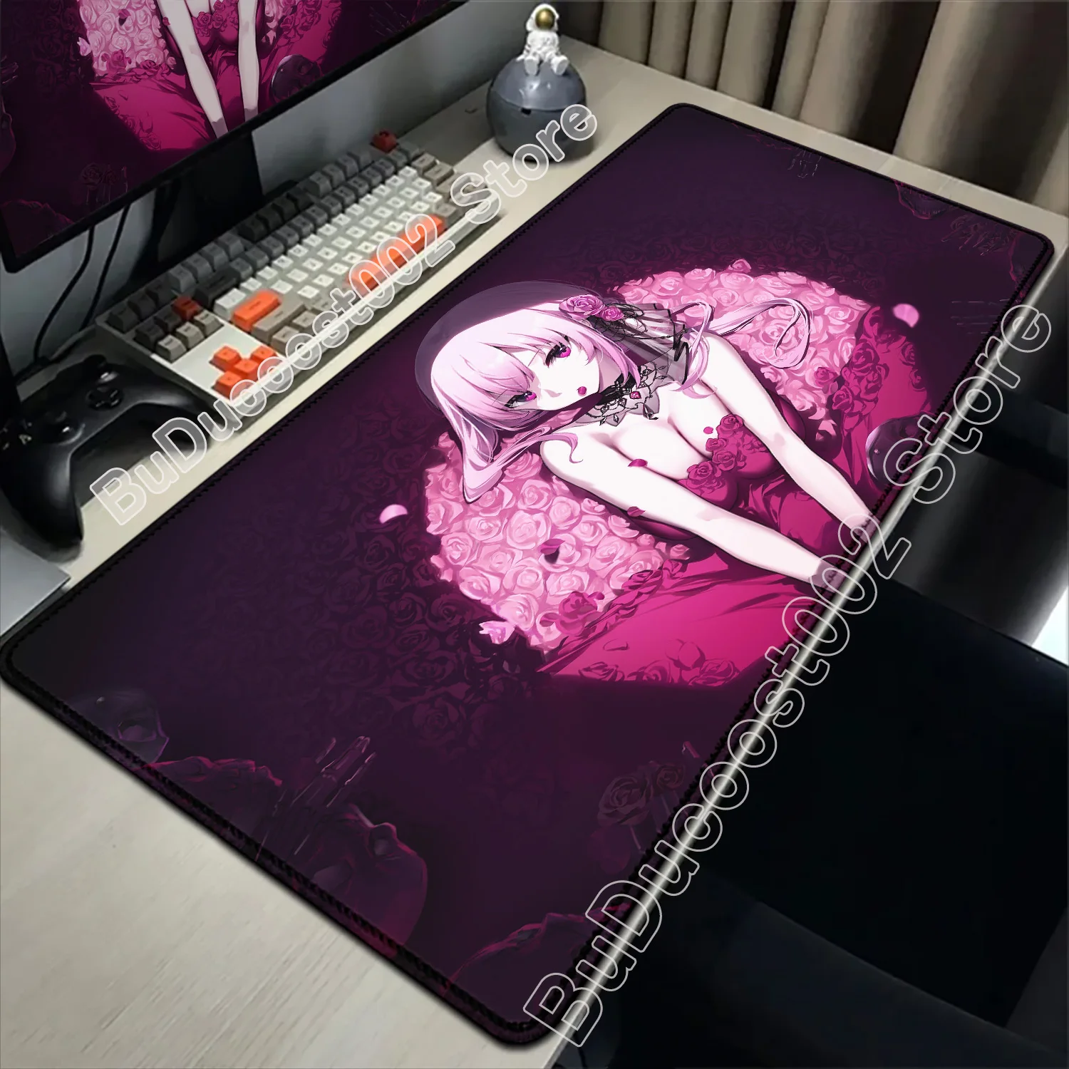 

Cute Gaming Mouse Pad Hololive Mori Calliope Custom Home Computer Keyboard Pad Desk Mat Laptop Soft Anti-slip Table Mat Mousepad